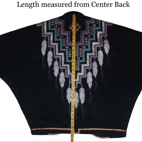 Mary Ann Nibbelink Sundance Vintage Handpainted Denim Jacket Medium Southwest - Picture 7 of 14